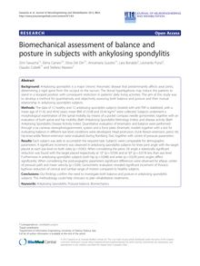 Biomechanical assessment of balance and posture in subjects with ankylosing spondylitis