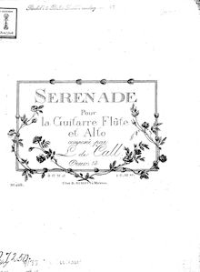 Partition parties complètes, Sérénade, Op.14, Call, Leonhard von