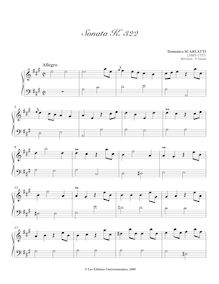Partition Sonata K.322, 100 clavier sonates, Scarlatti, Domenico