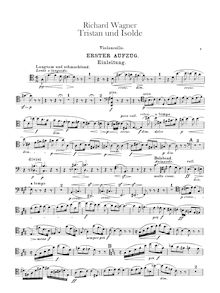 Partition violoncelles, Tristan und Isolde, Wagner, Richard