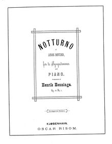 Partition complète, Notturno af Ludvig Bødtcher, A minor, Hennings, Henrik