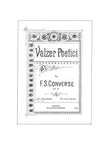 Partition complète, Valzer poetici, Op.5, Converse, Frederick Shepherd