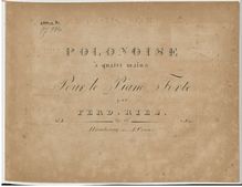 Partition complète, Polonaise No.1, Op.41, Polonoise à quatre mains