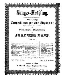Partition No.22: Mädchenlied, Sanges-Frühling, 30 Kompositionen für eine Singstimme (Romanzen, Balladen, Lieder und Gäsange) mit Pianoforte-Begleitung