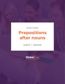 Prepositions after nouns