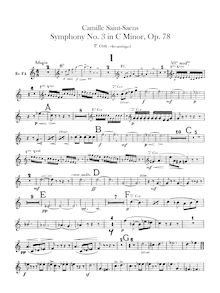 Partition cor 3, 4 (F), Symphony No.3, Op.78, “Symphonie avec orgue” (“Organ Symphony”)