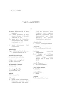 Table analytique - table ; n°4 ; vol.57, pg 1123-1138