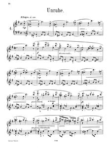 Partition No.4: Unruhe, Frühlingsboten, 12 Klavierstücke, Raff, Joachim