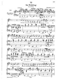 Partition complète (transposition pour low voix), Im Frühling, D.882