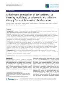 A dosimetric comparison of 3D conformal vs intensity modulated vs volumetric arc radiation therapy for muscle invasive bladder cancer