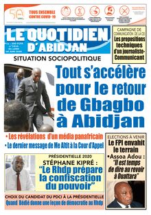 Le Quotidien d’Abidjan n°2857 - Du Lundi 08 juin 2020