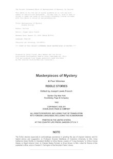 Masterpieces of Mystery - Riddle Stories