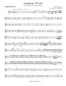 Partition anglais cor, Symphony No.15  Black Halloween , F minor