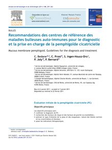 Dermatoses bulleuses auto-immunes - Pemphigoïde cicatricielle. PNDS ( 2011 ) - Pemphigoïde cicatricielle