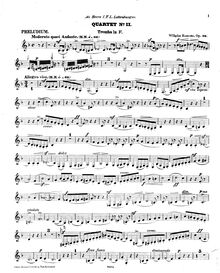 Partition trompette (F), quatuor Nr. 2, für Cornett, Tromba, Tenorhorn und Tuba, Op. 29