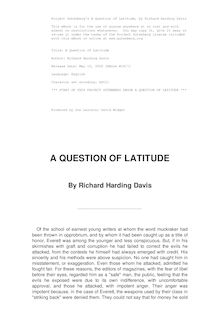 A Question of Latitude