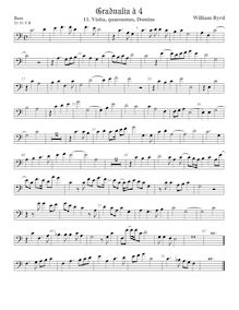 Partition viole de basse, basse clef, Gradualia I, Byrd, William