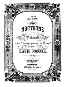 Partition de piano, Nocturne No.3, G major, Popper, David
