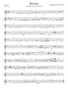 Partition ténor viole de gambe 3, octave aigu clef, Il quinto libro de madrigali a cinque voci. par Benedetto Pallavicino