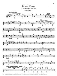 Partition trompette 1, 2 (en B♭), Eine Faust-Ouvertüre, D minor