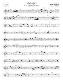 Partition ténor viole de gambe 1, octave aigu clef, Madrigali a 5 Voci, Libro 2