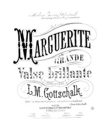 Partition complète, Marguerite, Marguerite - Grande Valse brillante