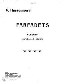 Partition de piano, Farfadets, Scherzo, Hussonmorel, Valéry
