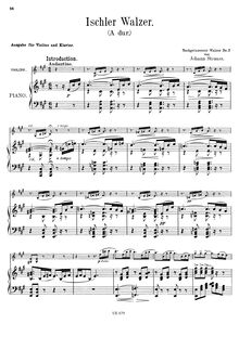 Partition Piano (Score), Ischler Walzer, Op. posth., Strauss Jr., Johann