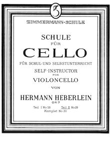 Partition , partie II, Self-Instructor pour violoncelle, Op.7, Schule für Cello, für Schul - und Selbstunterricht