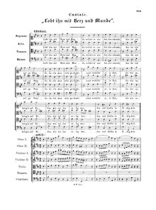 Partition complète, Lobt ihn mit Herz und Munde, BWV 220, B minor