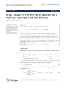 Global existence and blow-up of solutions for a nonlinear wave equation with memory