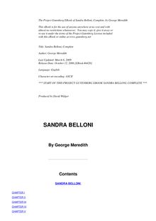 Sandra Belloni — Complete