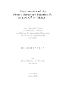 Measurement of the proton structure function F_1tn2 at low Q_1hn2 at HERA [Elektronische Ressource] / von Olaf Behrendt