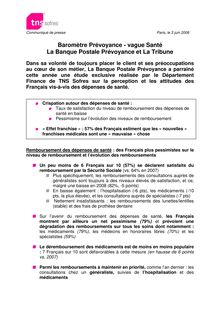 Baromètre Prévoyance - vague Santé La Banque Postale Prévoyance et  ...