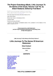 Little Journeys to the Homes of the Great - Volume 03 - Little Journeys to the Homes of American Statesmen