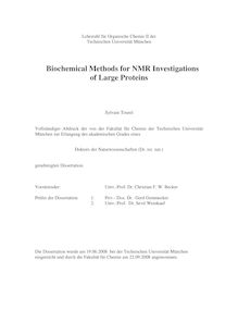 Biochemical methods for NMR investigations of large proteins [Elektronische Ressource] / Sylvain Tourel