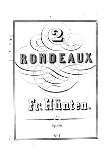 Partition No.1, 2 Rondeaux, Op.110, Hünten, François