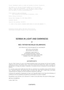 Serbia in Light and Darkness - With Preface by the Archbishop of Canterbury, (1916)