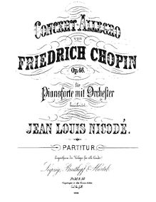 Partition complète, Allegro de concert, A major, Chopin, Frédéric