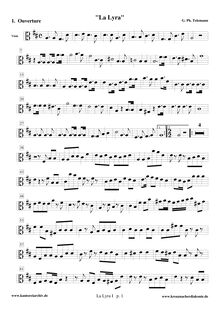 Partition altos, Overture  La Lyre , TWV 55:Es3, Suite for String Orchestra  La Lyre 