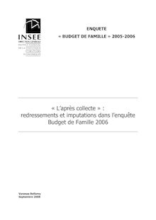 L Enquête Budget de Familles en 2006 en Guyane