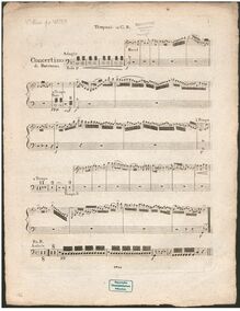 Partition timbales, Concertino pour clarinette et orchestre, Op.27