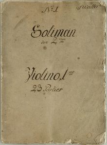 Partition violons I, Soliman den Anden, Walter, Thomas Christian