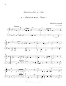 Partition , « ou nous dites Marie », Recueil de Noëls, Recueil de Noëls formant quatre Suites avec des Variations pour le Clavecin ou le Fortepiano