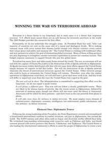 Winning the War on Terrorism Abroad