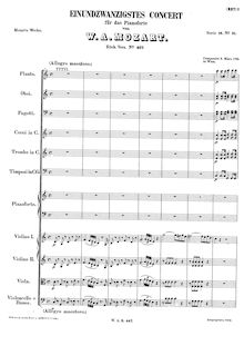 Partition , Allegro maestoso, Piano Concerto No.21, Piano Concerto No.21