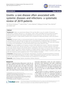 Uveitis- a rare disease often associated with systemic diseases and infections- a systematic review of 2619 patients