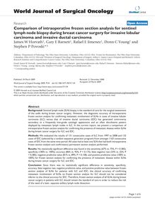 Comparison of intraoperative frozen section analysis for sentinel lymph node biopsy during breast cancer surgery for invasive lobular carcinoma and invasive ductal carcinoma