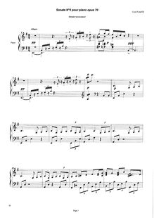 Partition , Allegro, Piano Sonata No.5, Sonate pour piano N°5, Plante, Cyril