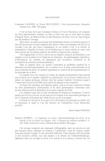 Constanta Calinoiu et Victor Duculescu. Droit parlementaire - compte-rendu ; n°1 ; vol.59, pg 193-193